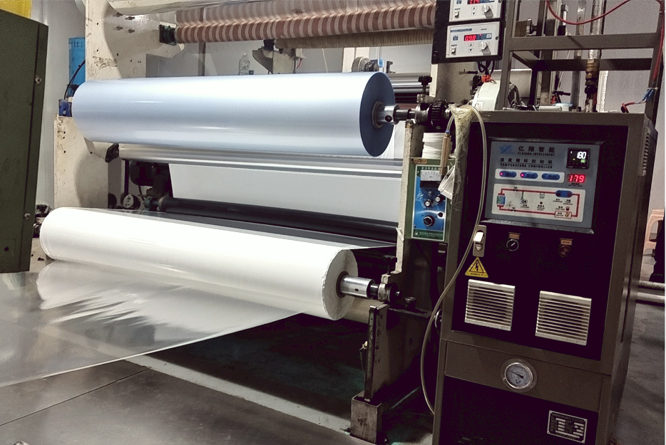 双面辊筒覆膜控温案例